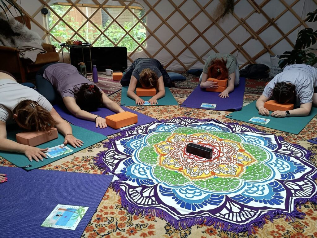 Pregnant mums at Yoga class